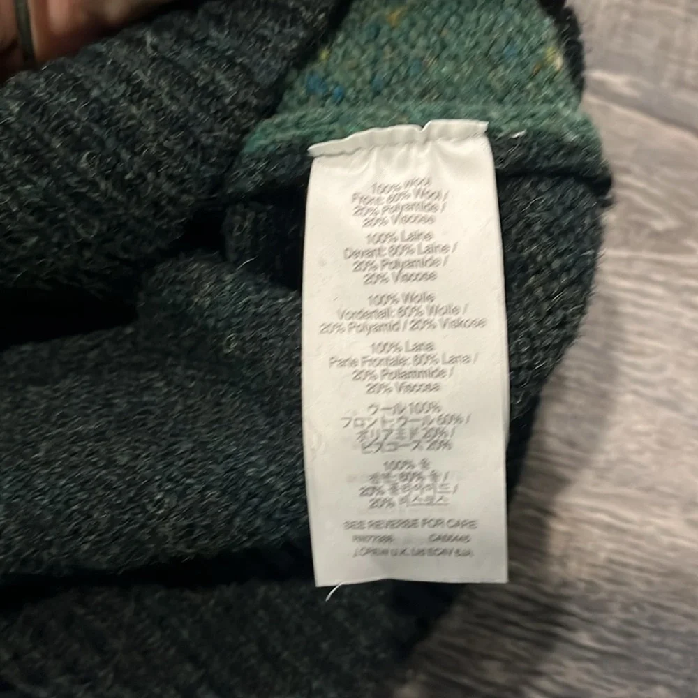 J. Crew Men's Two-Tone Green Crewneck Sweater